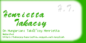 henrietta takacsy business card